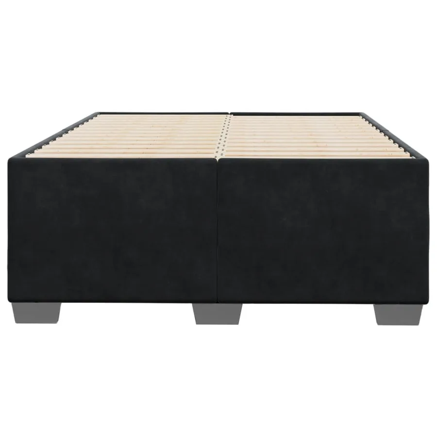 Cadre de lit sans matelas noir 120x190 cm velours - 4