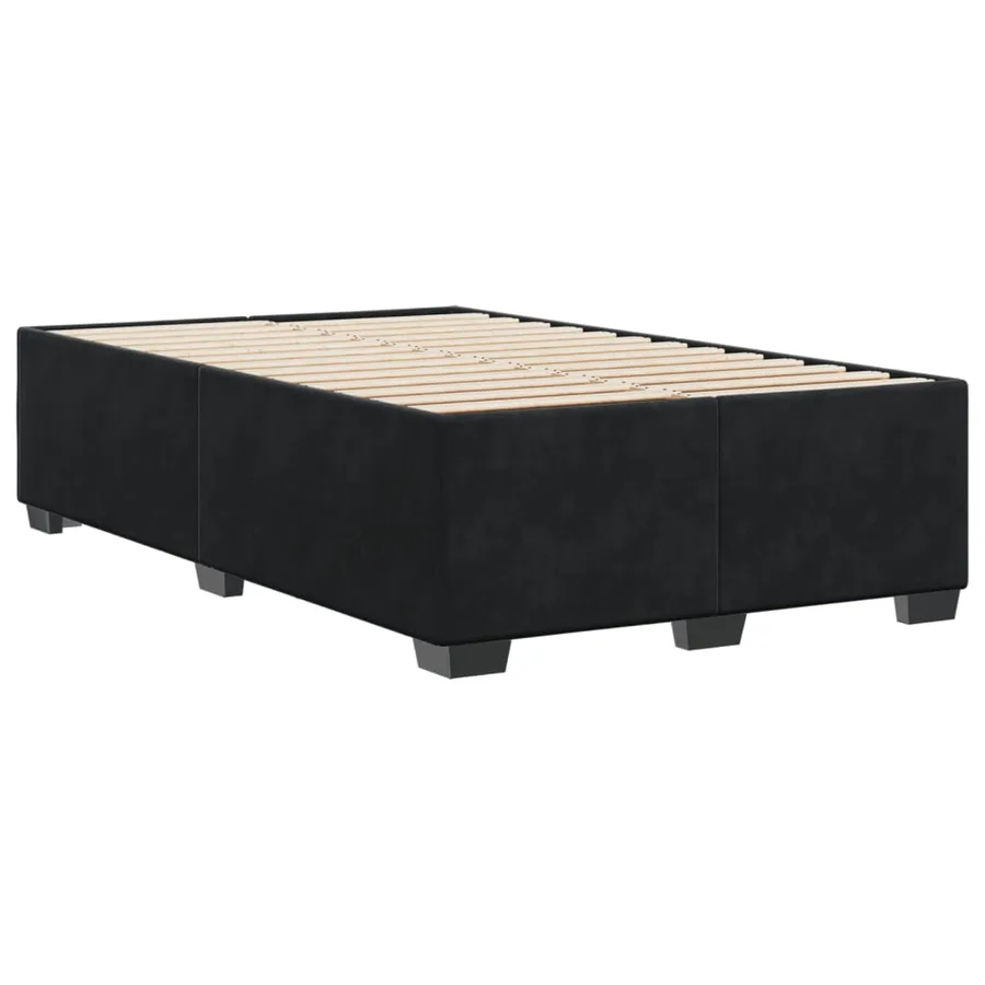 Cadre de lit sans matelas noir 120x190 cm velours - 6