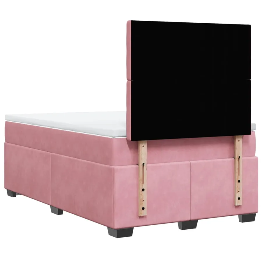 Sommier à lattes de lit avec matelas Rose 120x200 cm Velours - 10