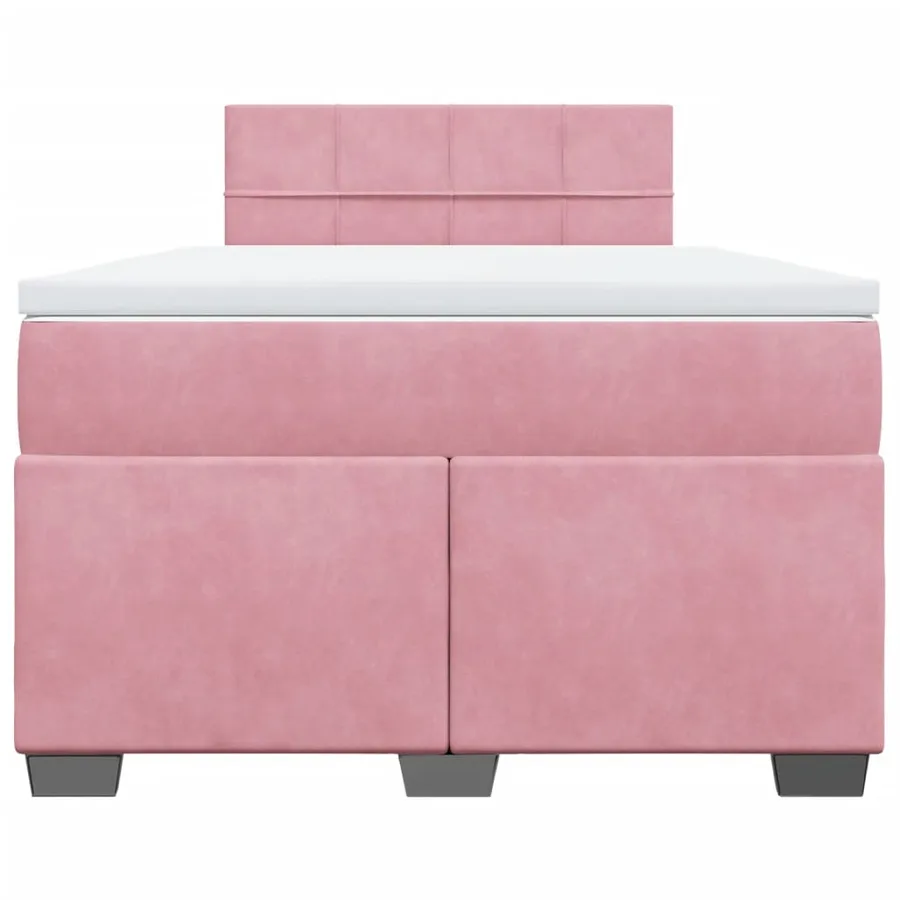 Sommier à lattes de lit avec matelas Rose 120x200 cm Velours - 4