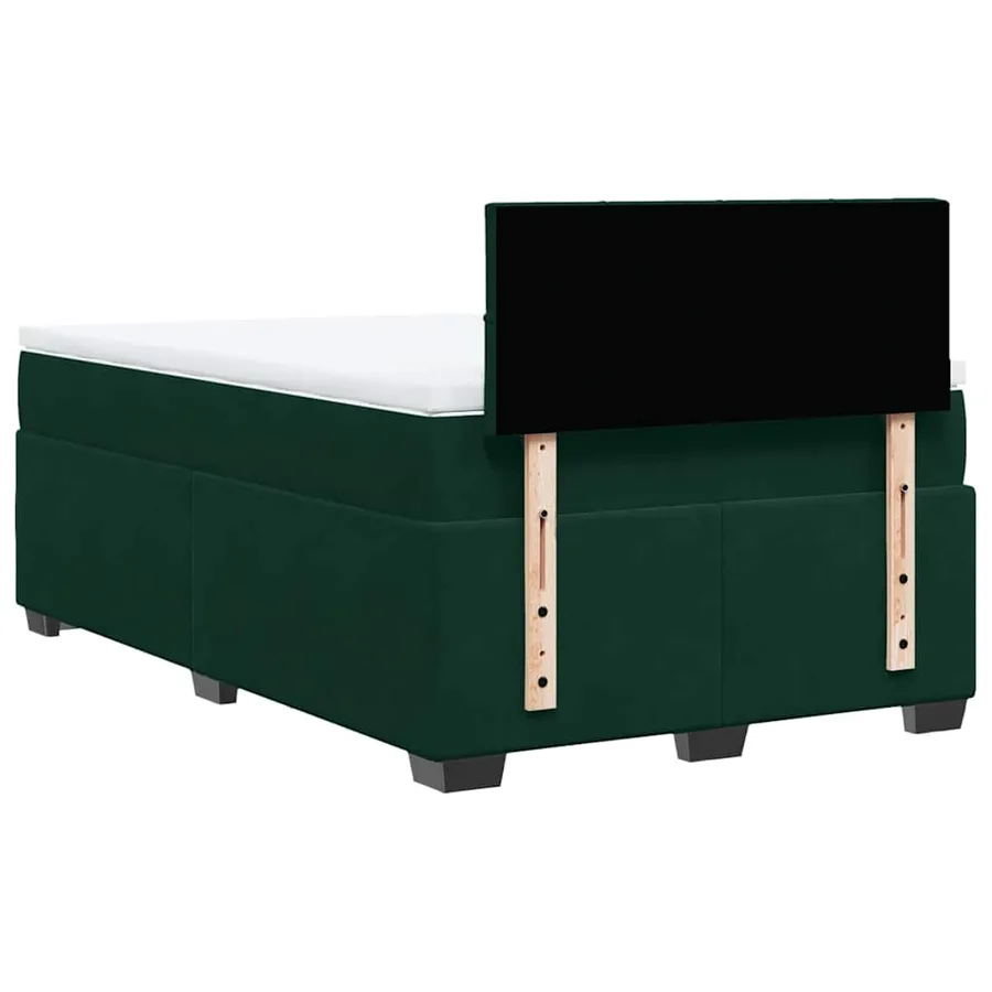 Sommier à lattes de lit et matelas Vert foncé 120x200cm Velours - 10