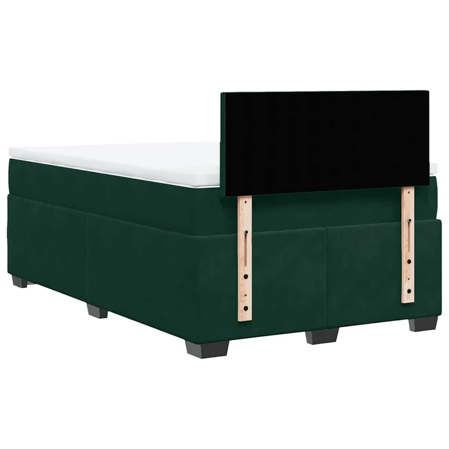 Sommier à lattes de lit et matelas Vert foncé 120x200cm Velours - 10