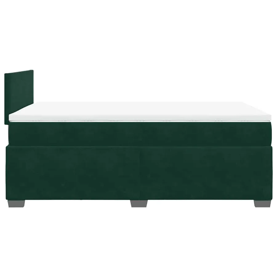 Sommier à lattes de lit et matelas Vert foncé 120x200cm Velours - 9