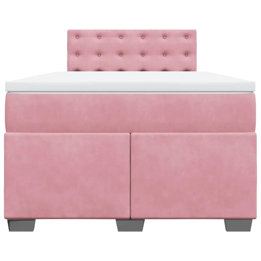 Sommier à lattes de lit avec matelas Rose 120x200 cm Velours - 6
