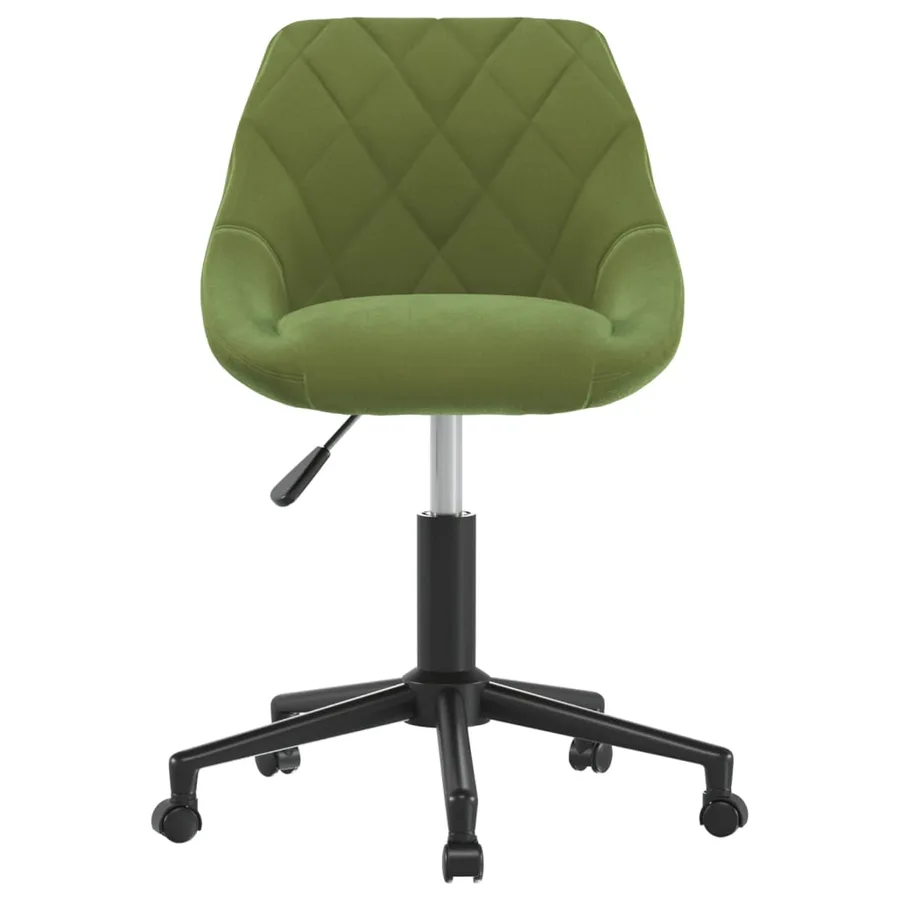 Chaise pivotante de salle à manger Vert clair Velours - 2