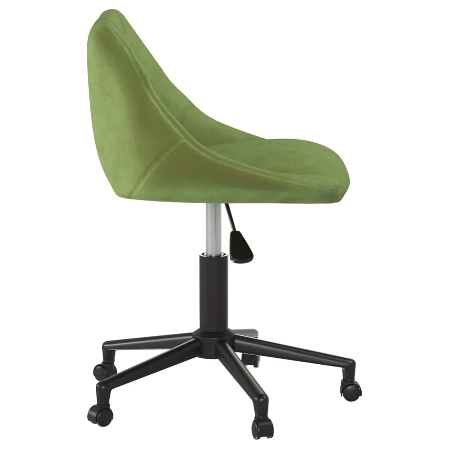 Chaise pivotante de salle à manger Vert clair Velours - 3