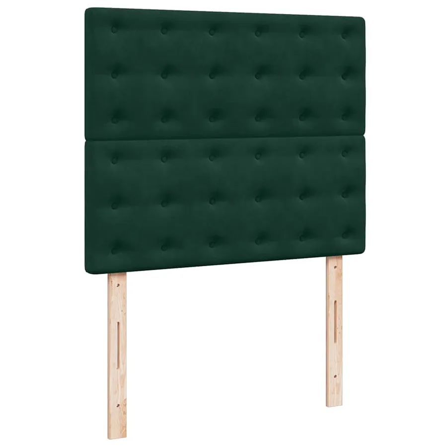 Sommier à lattes de lit avec matelas vert foncé 120x190 cm - 8