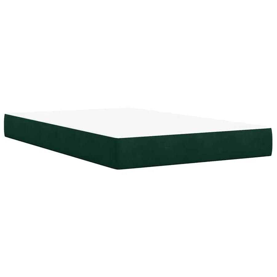 Sommier à lattes de lit avec matelas vert foncé 120x190 cm - 8
