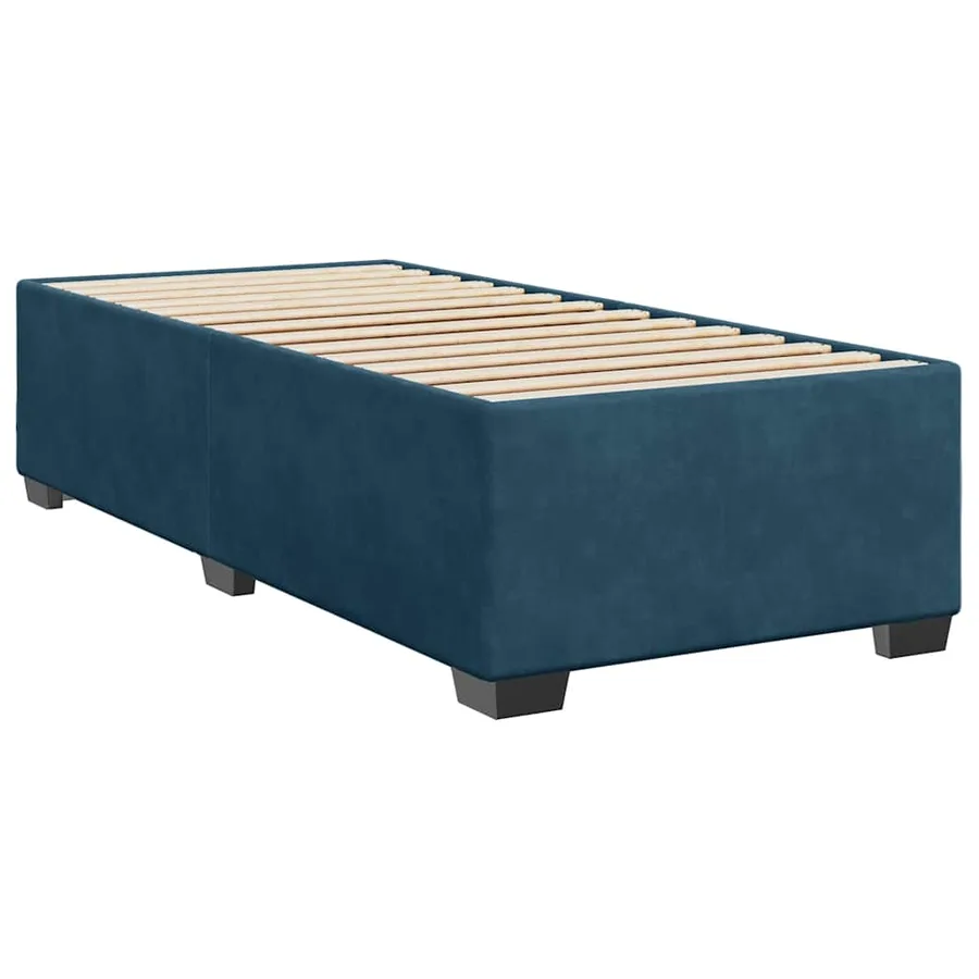 Sommier à lattes de lit avec matelas Bleu foncé 90x200 cm - 5