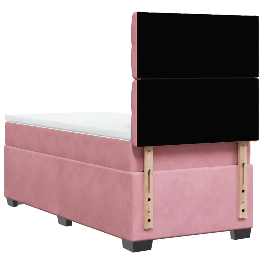 Sommier à lattes de lit avec matelas Rose 90x200 cm Velours - 12