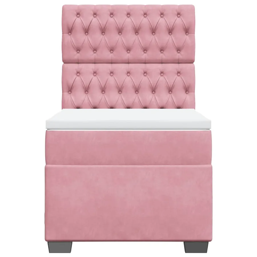 Sommier à lattes de lit avec matelas Rose 90x200 cm Velours - 6