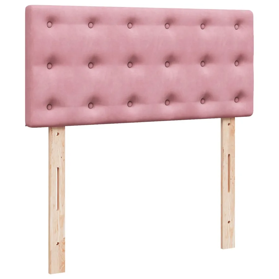 Sommier à lattes de lit avec matelas Rose 100x200 cm Velours - 8