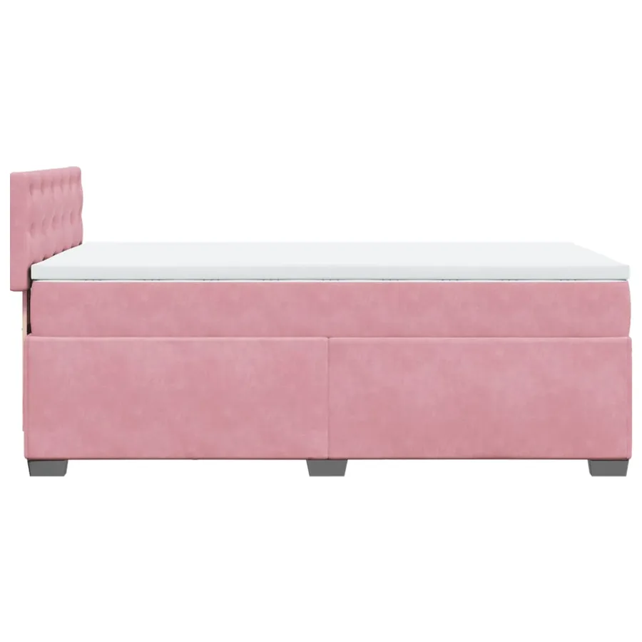 Sommier à lattes de lit avec matelas Rose 100x200 cm Velours - 9
