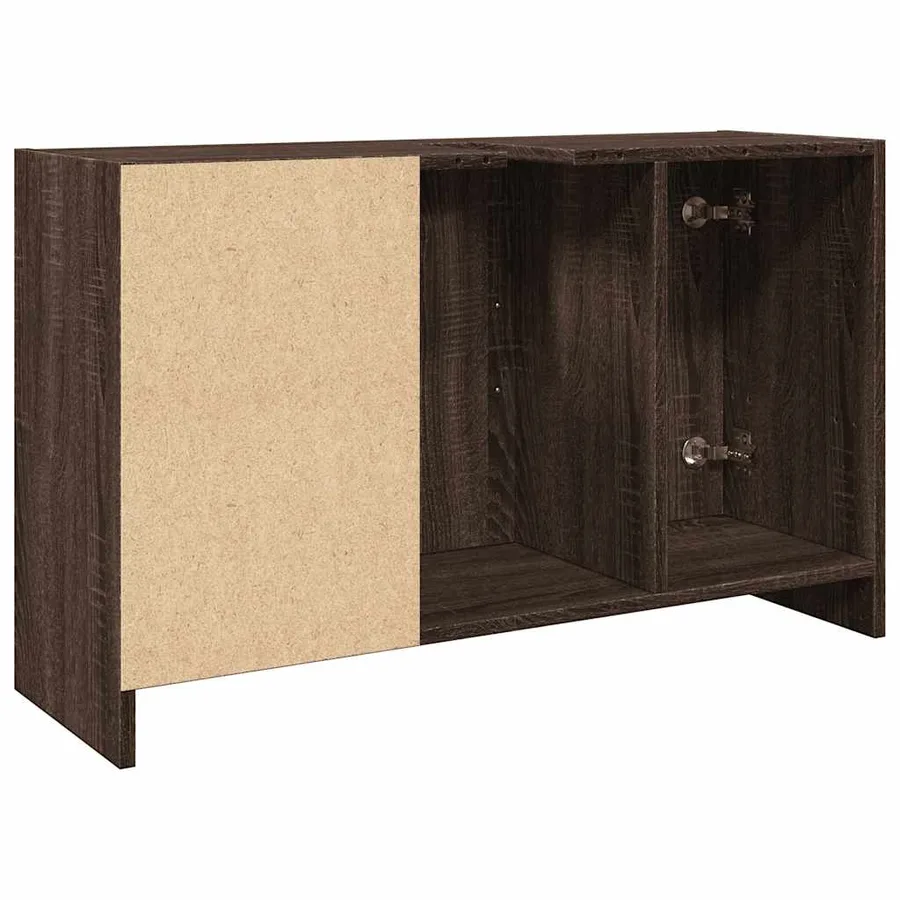 Armoire d'évier chêne marron 90x29x55 cm bois d'ingénierie - 7