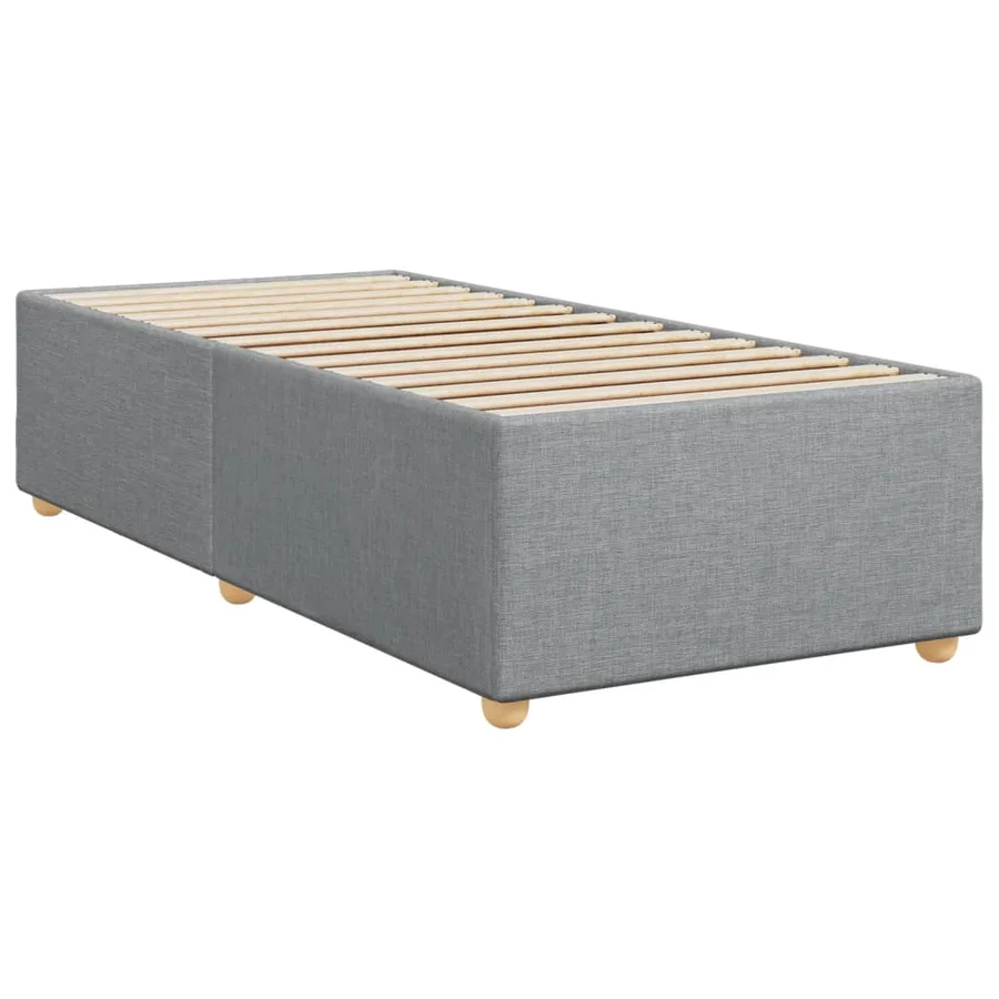 Sommier à lattes de lit avec matelas gris clair 80x200 cm tissu - 10