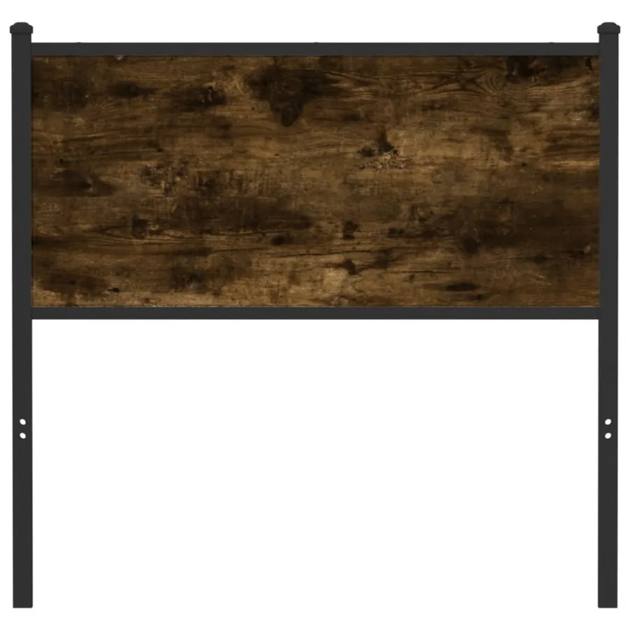 Tête de lit de remplacement chêne fumé 90 cm bois d'ingénierie et acier - 3