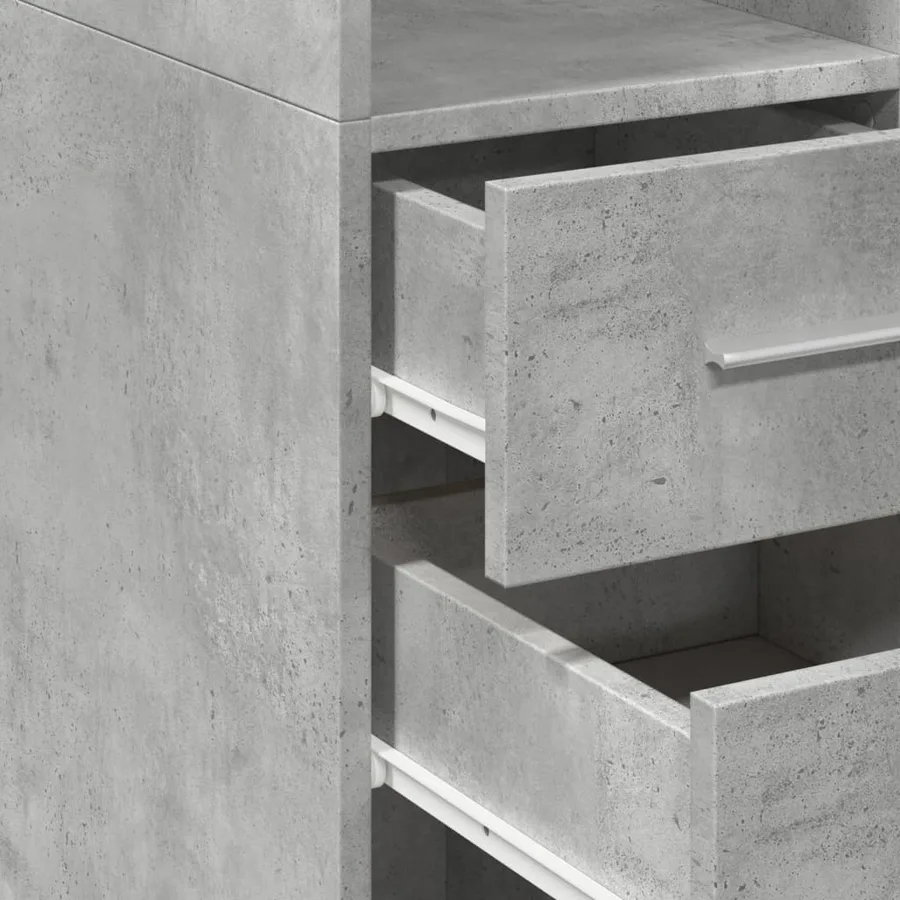Armoire de rangement mince gris béton 40x42,5x225 cm - 11
