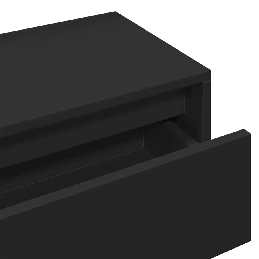 Ensemble de meubles de couloir 4 pcs noir bois d'ingénierie - 8