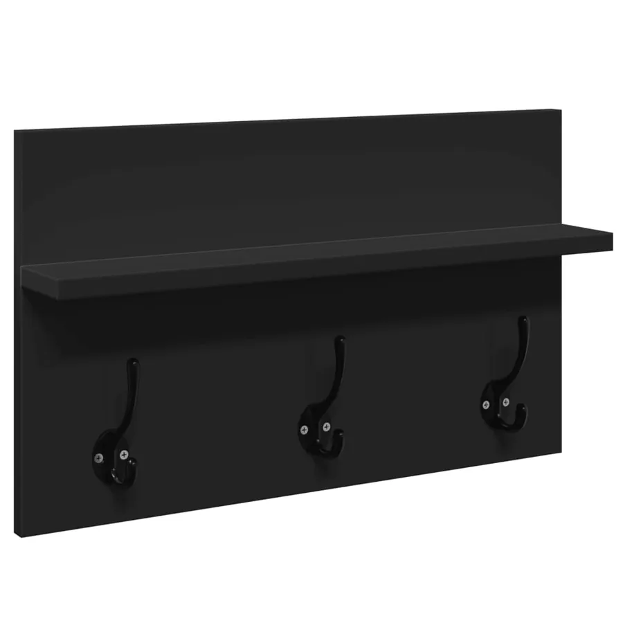 Ensemble de meubles de couloir 4 pcs noir bois d'ingénierie - 9