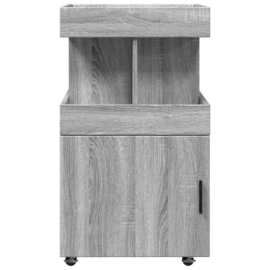 Chariot de bar sonoma gris 50x41x89 cm bois d'ingénierie - 4