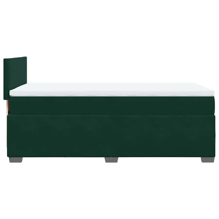 Sommier à lattes de lit avec matelas Vert foncé 90x190 cm - 7