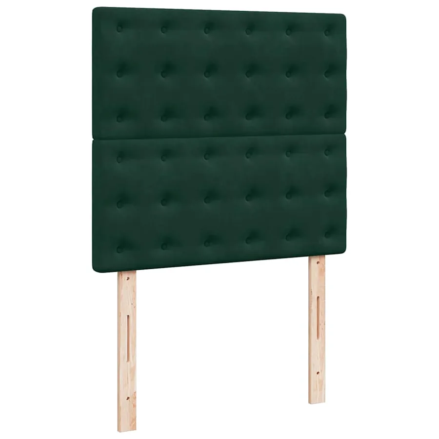 Sommier à lattes de lit et matelas Vert foncé 80x200 cm Velours - 8