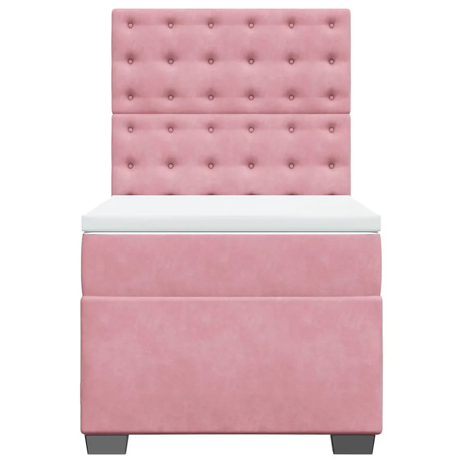 Sommier à lattes de lit et matelas Rose 80x200 cm Velours - 7