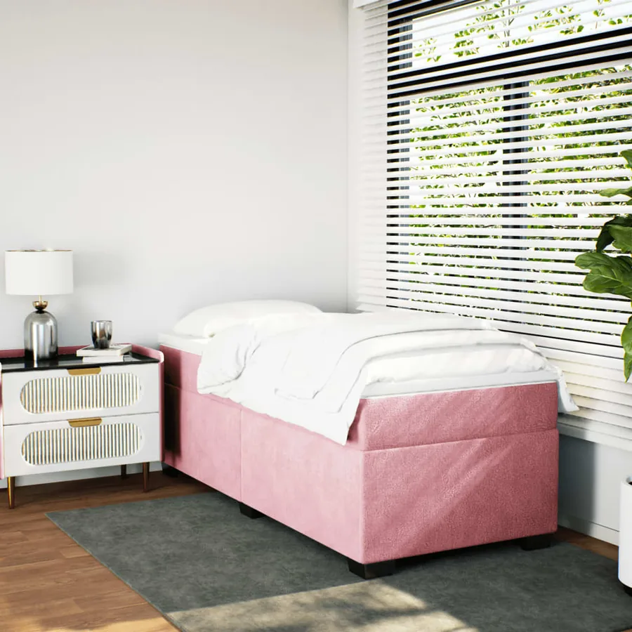 Sommier à lattes de lit et matelas Rose 80x200 cm Velours - 3