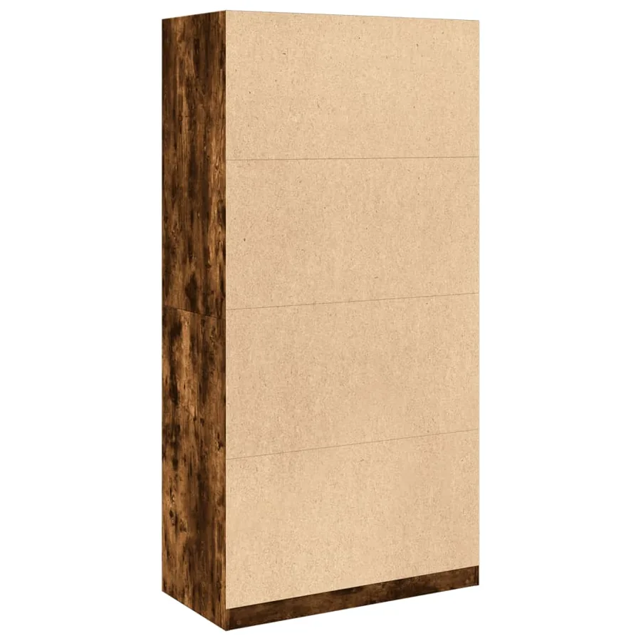 Garde-robe chêne fumé 100x50x200 cm bois d'ingénierie - 6