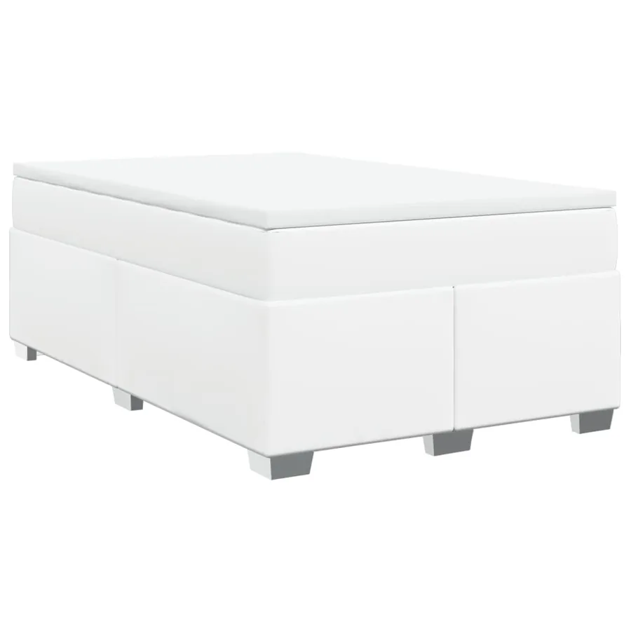 Sommier à lattes de lit avec matelas Blanc 120x200cm Similicuir - 2
