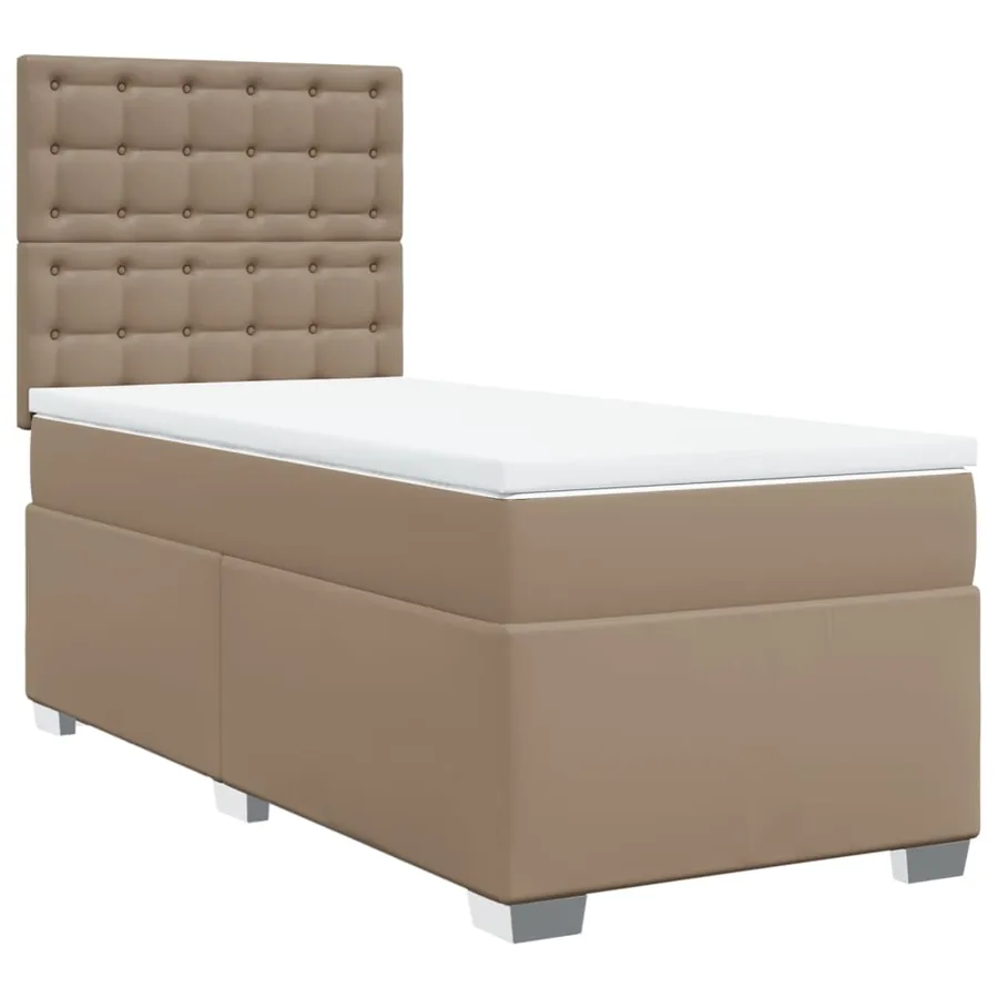 Sommier à lattes de lit avec matelas Cappuccino 100x200 cm - 3