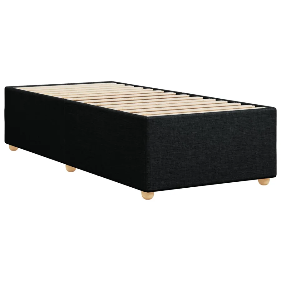 Cadre de lit sans matelas noir 90x190 cm tissu - 6