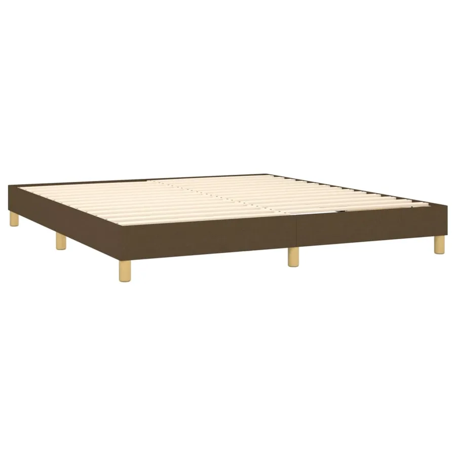 Sommier à lattes de lit avec matelas Marron foncé 160x200 cm - 4