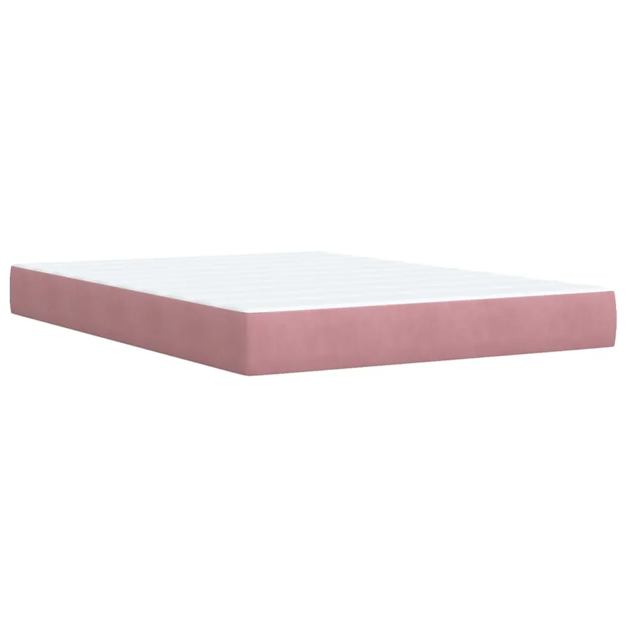 Sommier à lattes de lit avec matelas Rose 140x200 cm Velours - 6