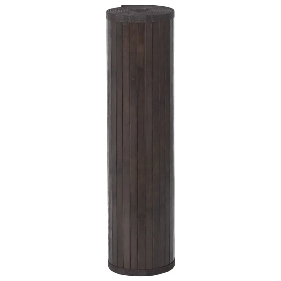 Tapis rectangulaire marron foncé 70x400 cm bambou - 3