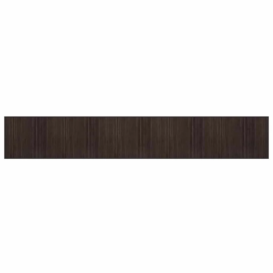 Tapis rectangulaire marron foncé 80x1000 cm bambou - 2