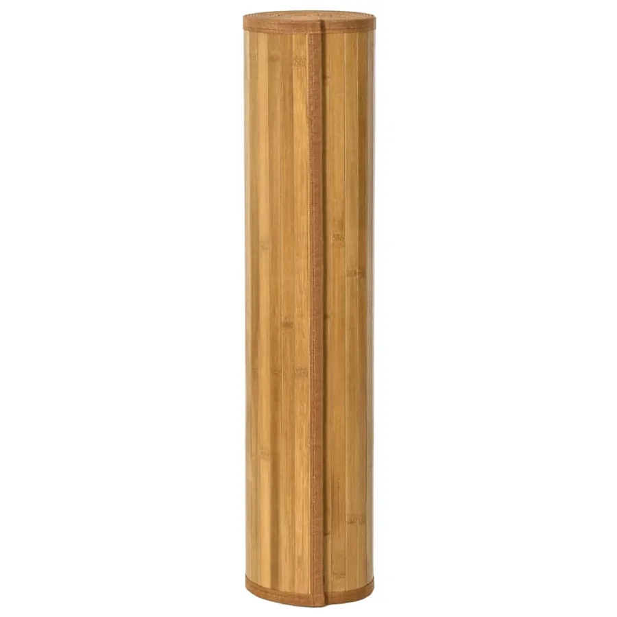 Tapis rectangulaire naturel 100x300 cm bambou - 3