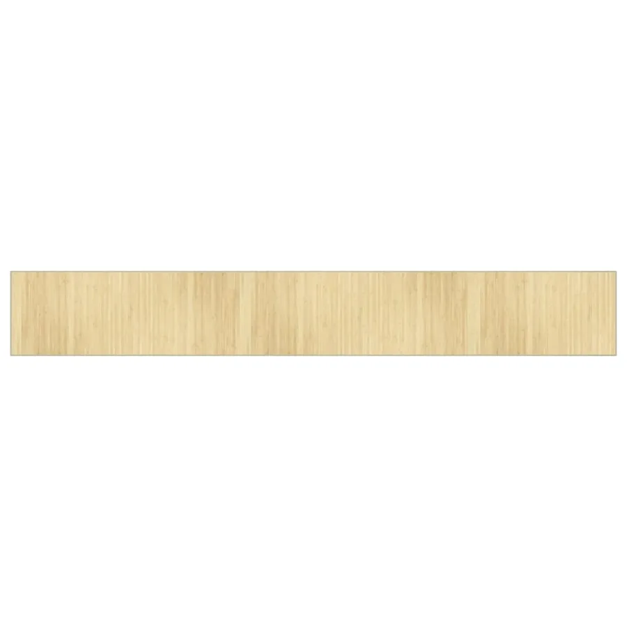 Tapis rectangulaire naturel clair 70x500 cm bambou - 2
