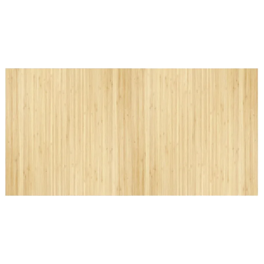 Tapis rectangulaire naturel clair 100x200 cm bambou - 2