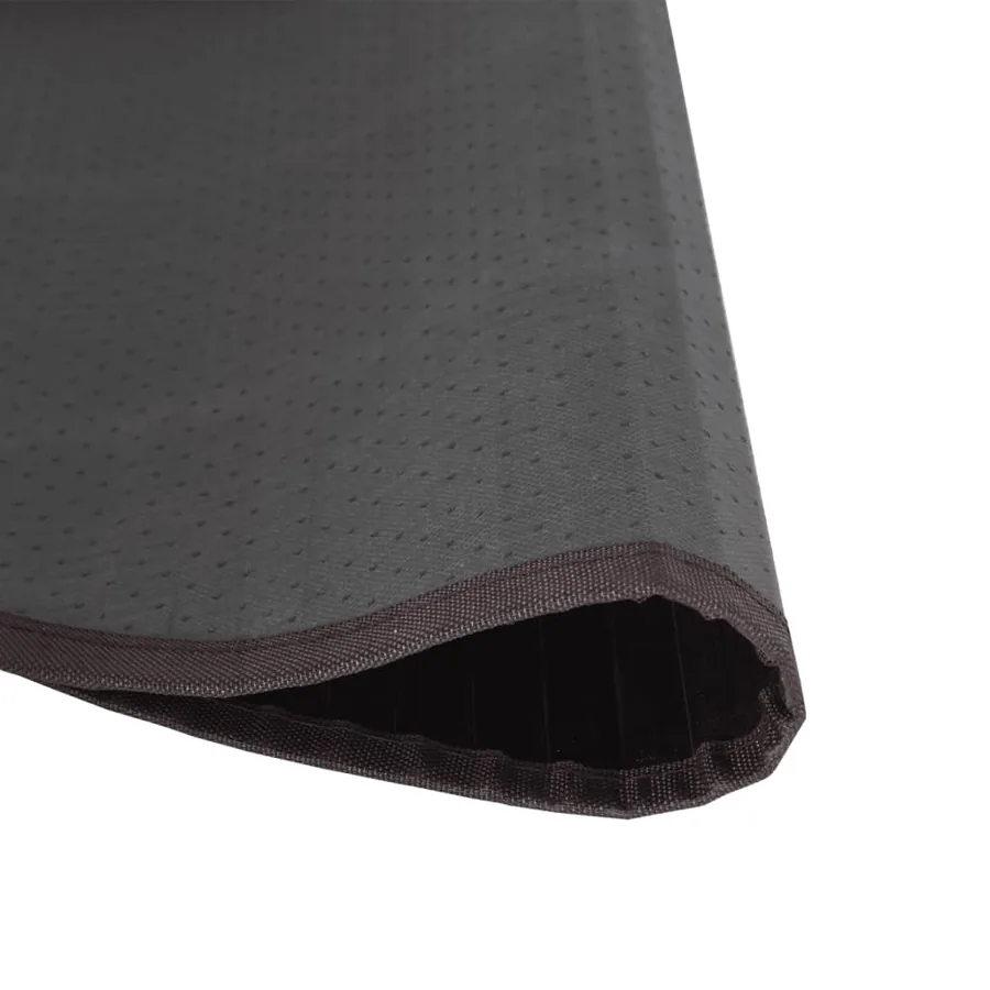Tapis rond marron foncé 100 cm bambou - 5