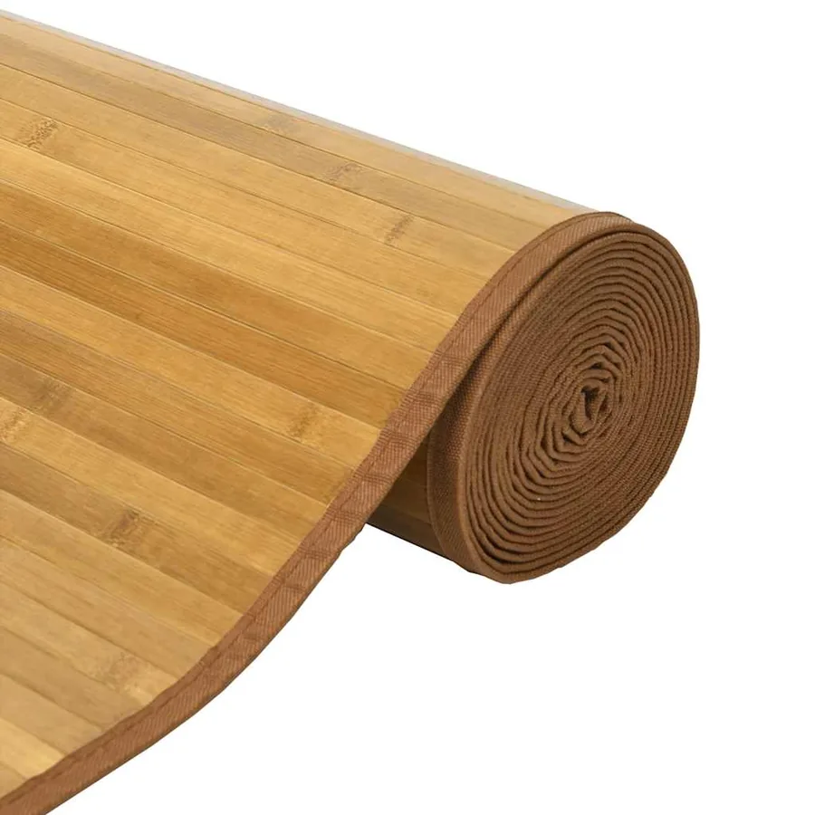 Tapis carré naturel 100x100 cm bambou - 4