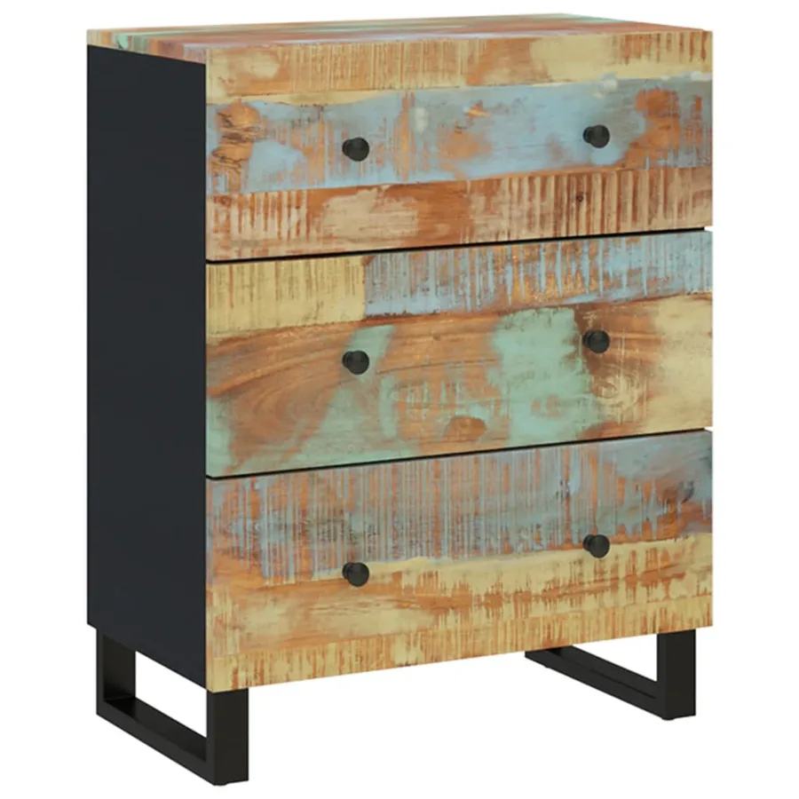 Buffets 2 pcs 60x33x75 cm Bois massif de récupération - 14
