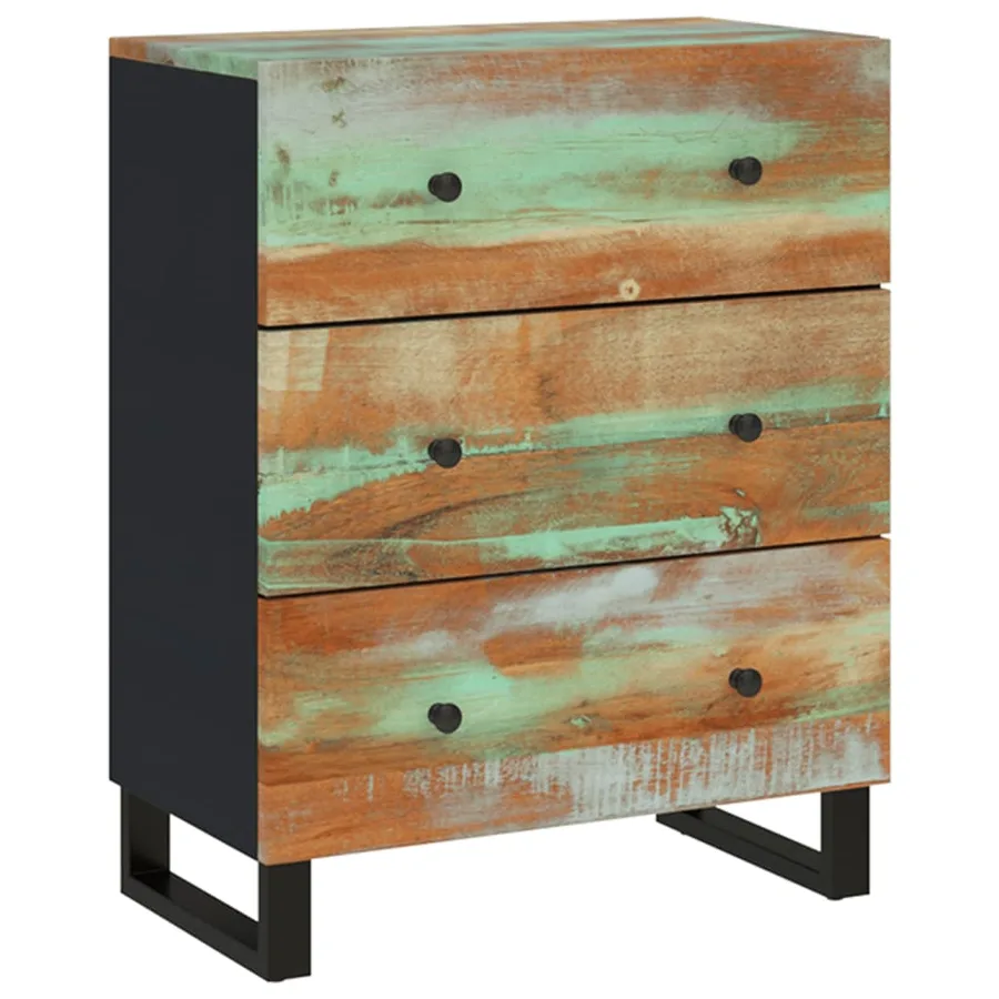 Buffets 2 pcs 60x33x75 cm Bois massif de récupération - 15