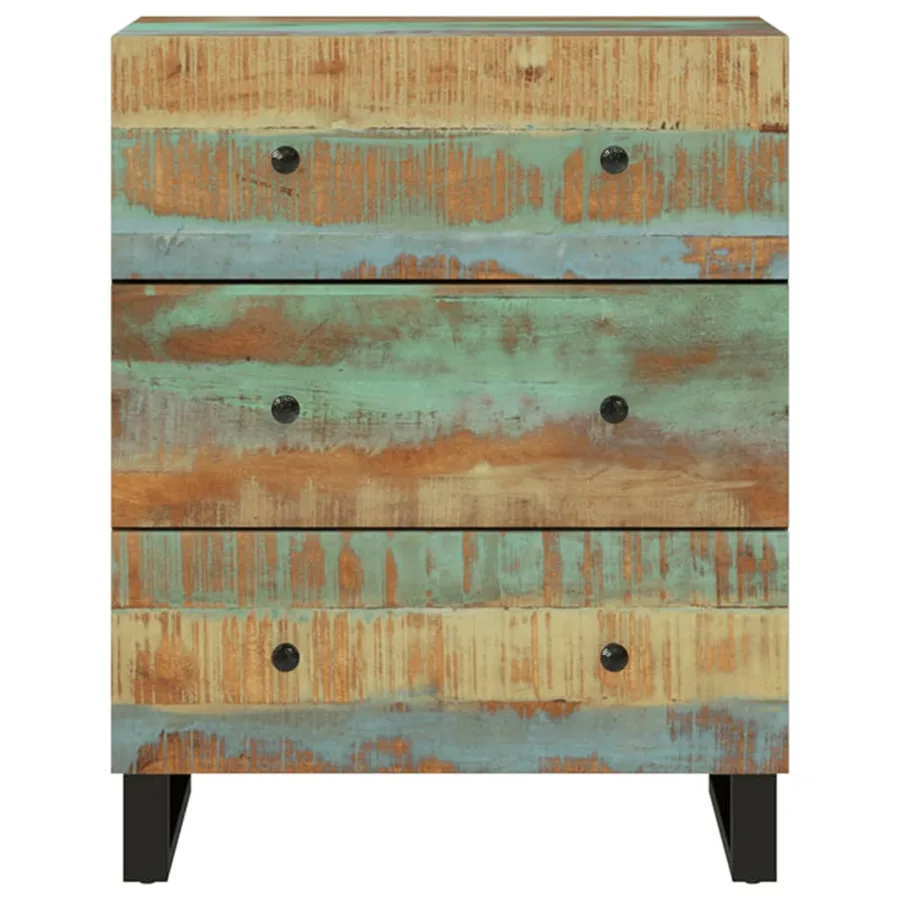 Buffets 2 pcs 60x33x75 cm Bois massif de récupération - 6