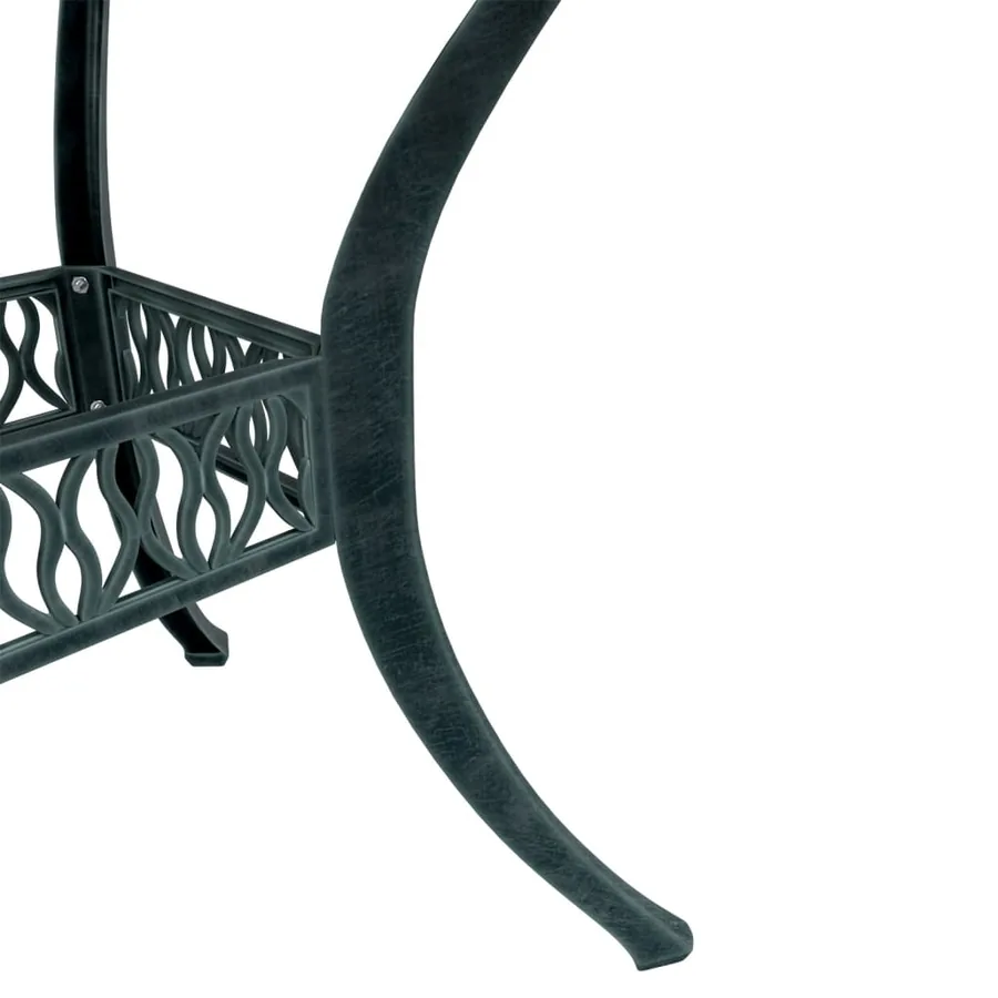 Ensemble de bistro 3 pcs vert aluminium coulé - 5