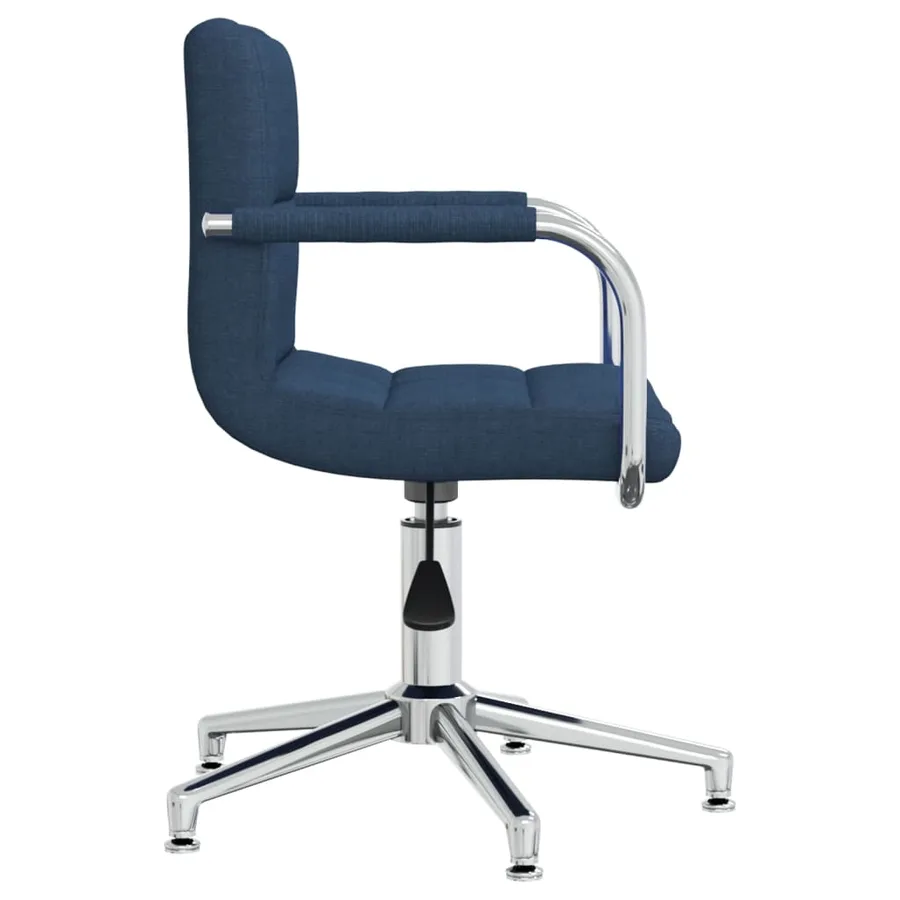 Chaise pivotante de salle à manger Bleu Tissu - 3