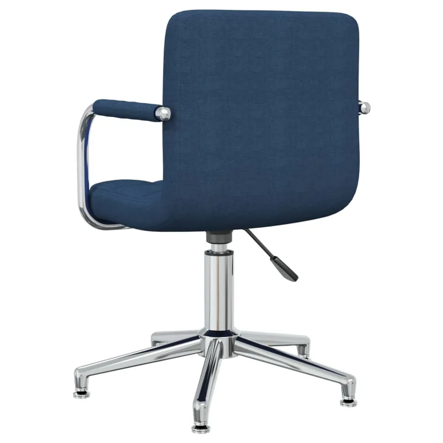 Chaise pivotante de salle à manger Bleu Tissu - 4