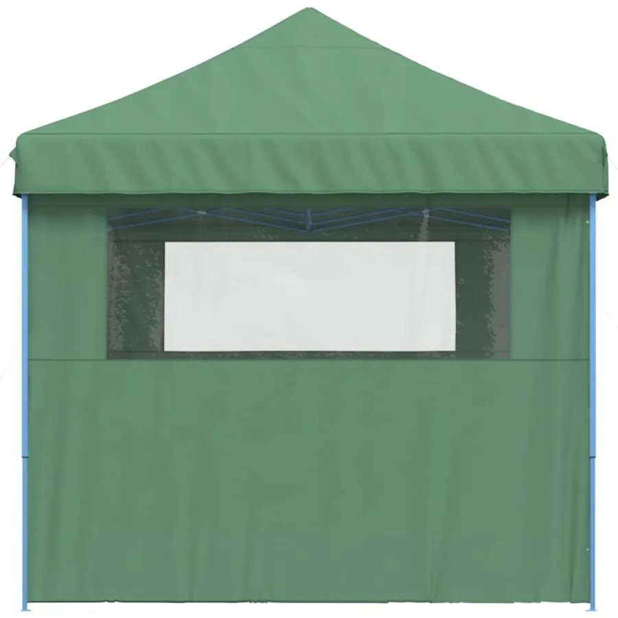 Tente de réception pliable escamotable 3 parois latérales vert - 5