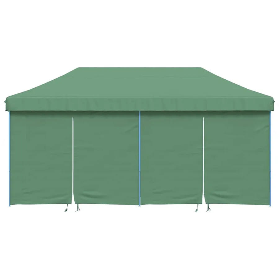 Tente de réception pliable escamotable 4 parois latérales vert - 3