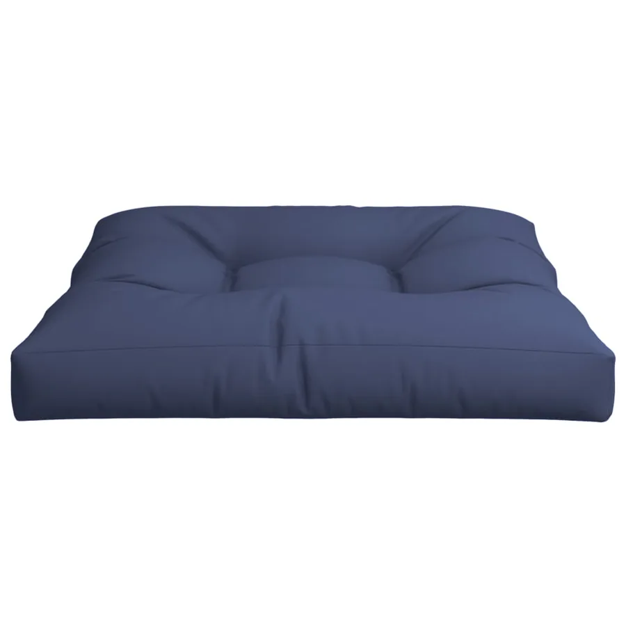 Coussin de palette bleu marine 70x70x12 cm tissu - 4